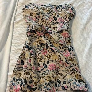 Elliatt Strapless Dress with Floral Accents